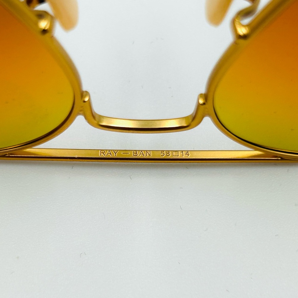 Beautiful Ray-Ban Aviator RB3025 Red Flash Lens Matte Gold 58-135 112/69 - Picture 6 of 17